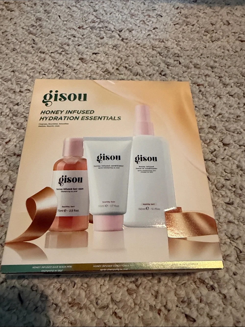 Gisou Honey Infused Hydration Essentials - Pink & White Set